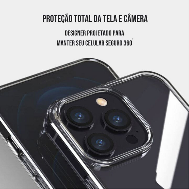 Capa HD Glass para iPhone – Vidro Temperado 9H, Proteção Antirrisco, Anti-Amarelado e Compatível com MagSafe
