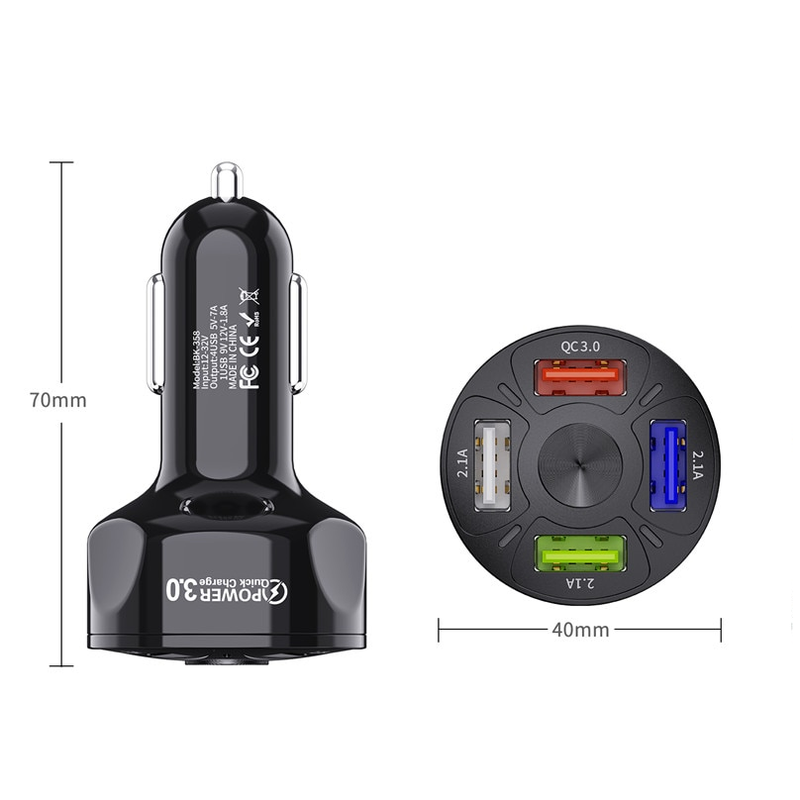 Carregador Veicular Rápido – 12V a 32V