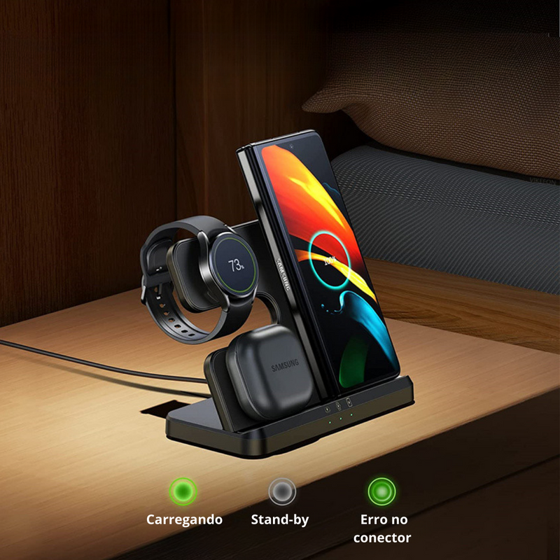 Carregador Sem Fio Samsung 3 em 1
