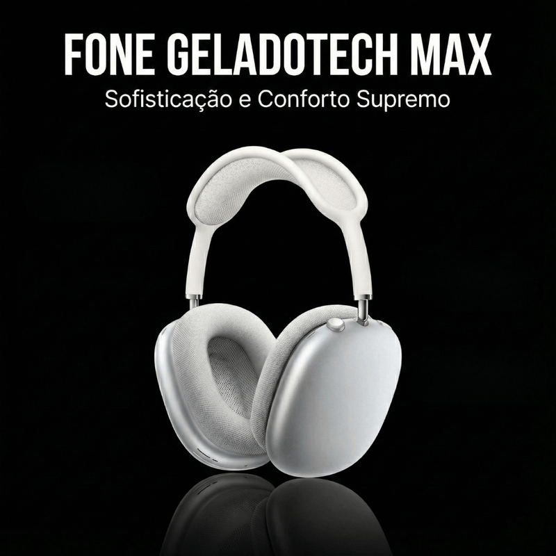 Fone GeladoTech Max – Sem Fio, Conforto Máximo e Bateria Longa Duração
