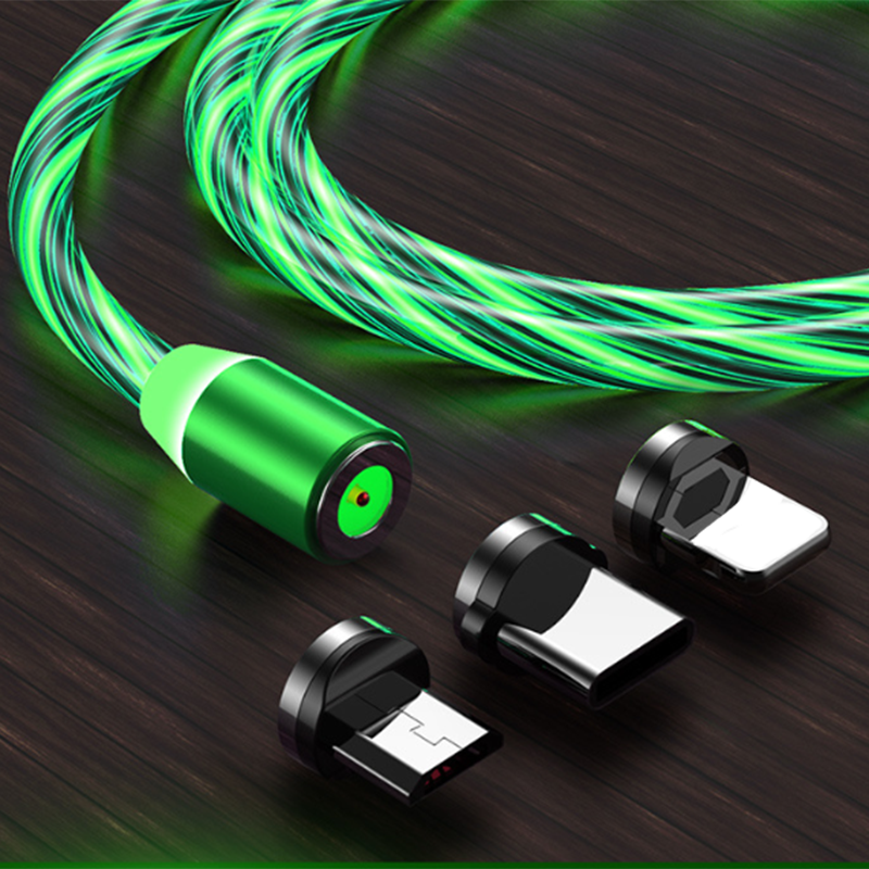 Cabo Magnético 3 em 1 com Fluxo Luminoso