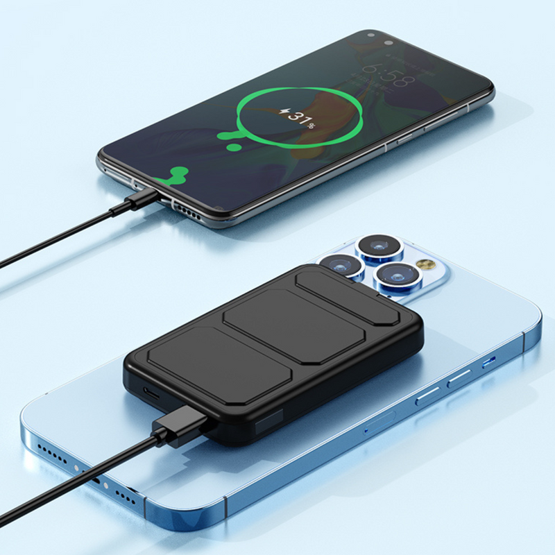 Power Bank MagSafe 10000mAh – Dobrável, Carregamento Rápido e Suporte Integrado